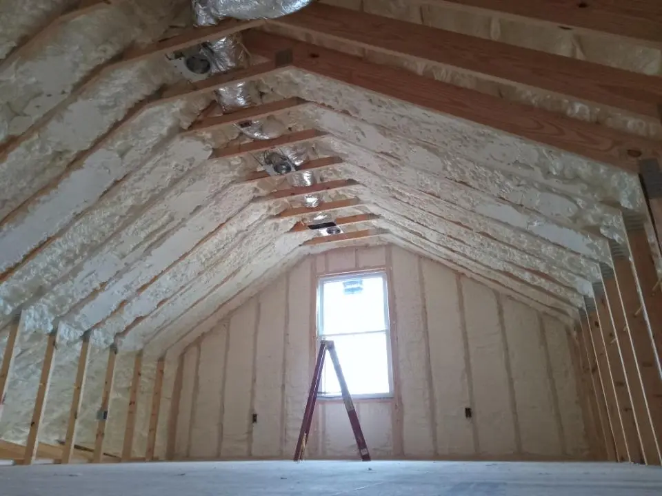 Spray foam roofing application for Crawl Space Insulation project in Enterprise